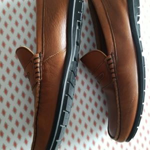 Men's ECCO leather slip on penny loafers 11.5 45